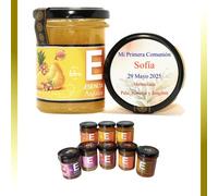 Mermeladas artesanales Personalizadas 12 Und , regalos personzalidos, comuniones, bautizos, bodas, eventos, mermeladas personzalizadas, regalos originales 240 gr (Higos secos y Chocolate 12 und)