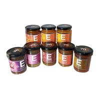 Mermeladas Natural , Sin Gluten, 210 Gr, Ver Sabores - Pack 4 - 6 - 8 Unidades . Esencia Andalusí (Papaya con Naranja, 4 Unidades)