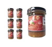 Mermeladas Natural , Sin Gluten, 240 Gr, Ver Sabores - Pack 4 - 6 - 8 Unidades . Esencia Andalusí (Manzana, Canela y Nueces, 6 Unidades)