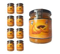 Mermeladas Natural , Sin Gluten, 240 Gr, Ver Sabores - Pack 4 - 6 - 8 Unidades . Esencia Andalusí (Papaya con Naranja, 8 Unidades)