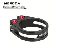 MEROCA Abrazadera de de Silla Hueca Ultraligera con Anillo de Bloqueo Fijo para Tubo de Asiento, Piezas de Bicicleta 31.8 34.9Mm