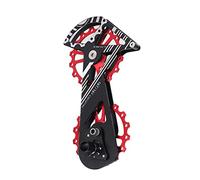 Meroca Road Bike trasero trasero guía de la rueda de aluminio Aleación de aluminio 16T Polea Guide Wheel 6800 Serie (6800 Serie Rojo)