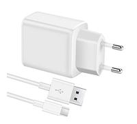 MEROM Cargador Quick Charge 3.0 18W Fuente de Alimentación, Type C para Samsung Galaxy S10 S10 E Huawei P20 Xiaomi Mi 9 Redmi Note 9S HTC 10 OnePlus 5 LG G5 G6 Cable Adaptador USB