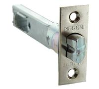 MERONI SERRATURE Cerrojo Pomoli PremiApri - Cerradura para manilla con cerrojo tubular, cerradura de acero niquelado de 80 mm, fabricada en Italia