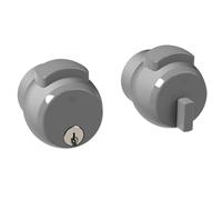 MERONI SERRATURE Juego de 2 pomos mecánicos Nova PremiApri N13NAGR puerta de entrada y oficinas, gris/plata
