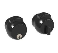 MERONI SERRATURE Juego de 2 pomos mecánicos Nova PremiApri N13NE puerta de entrada y oficinas, negro