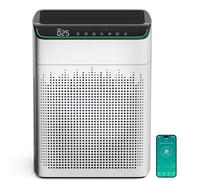 MERONTE Purificadores de aire para el hogar, habitación grande de hasta 1690 pies cuadrados con monitor de calidad de aire PM 2.5, WiFi y entrada de aire de doble cara compatible con Alexa, para humo