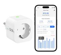 Meross 16A Enchufe Inteligente con Mide el Consumo, Bluetooth, Alexa con Control Remoto y Voz, Temporizador, WiFi, Compatible con Alexa, Google Home y SmartThings