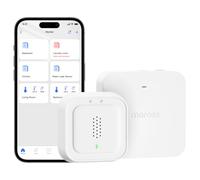 Meross Detector de Agua Inteligente | HUB Incluida | Detector de Fugas de Agua IP66 y 100 dB | Smart Detector de Agua para cocinas, baños, sótanos | Compatible con Apple Home, Alexa y Google