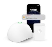 Meross Detector de Agua Inteligente, Sensor Fugas de Agua WiFi, Kit de Alarma de Agua, Mini Detector de Agua para Cocina, baño y Sótano, Compatible con Apple HomeKit (HUB Incluida)