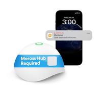 Meross Detector de Agua Inteligente, Sensor Fugas de Agua WiFi, Kit de Alarma de Agua, Mini Detector de Agua para Cocina, baño y Sótano, Compatible con Apple HomeKit (Requiere HUB)