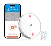 Meross Detector de Humo WiFi Inteligente, Alarma Incendio inalámbrica con luz LED roja de evacuación, Certificado EN14604, Compatible Apple Home y Home Assistant (Hub requerido)
