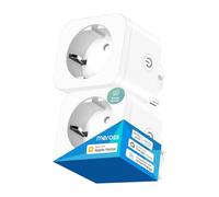Meross Enchufe Inteligente 16A, Enchufe Inteligente Wifi Con Mide El Consumo, Enchufes Con Mando a Distancia, Enchufes Matter Compatible con HomeKit, Alexa y Google Home, SmartThings, 2 Piezas