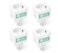 Meross Enchufe Inteligente con Mide el Consumo, Tomada Inteligente 16A con Control Remoto y por Voz, Temporizador, Enchufe WiFi Compatible con Alexa, Google Home y SmartThings, 4 Pcs