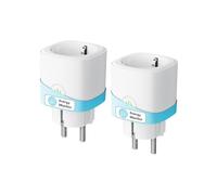 Meross Enchufe Inteligente con Monitor de Energía 16A con Mide el Consumo, WiFi Enchufe con Control Remoto y por Voz, Temporizador, Smart Plug Compatible con Alexa, Google Home y SmartThings, 2 Piezas