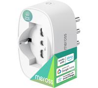 Meross Enchufe inteligente italiano, enchufe WiFi con monitoreo de consumo, enchufe inteligente 16 A, función temporizador, compatible con Alexa, Google Home y SmartThings, control por voz y remoto,