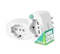 Meross Enchufe inteligente italiano, enchufe WiFi (Type C, F, L) con monitoreo de consumo, enchufe inteligente 16 A, compatible con Alexa, Google Home y SmartThings, control por voz y remoto, 3840 W