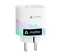 meross Enchufe Inteligente Matter con Consumo de Energía, 16A Enchufe Inteligente Alexa Mide Producción de Paneles Solares Fotovoltaicos, Soporte para Apple Home, y Google Home, Control Remoto y Voz