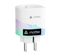 Meross Enchufe Inteligente Matter con Consumo de Energía, Enchufe WiFi Mide Producción de Paneles Solares Fotovoltaicos, Control Remoto y Voz, Soporte para Apple Home, Alexa y Google Home, 16A, 3840W