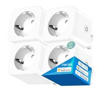 Meross Enchufe Inteligente para Apple HomeKit, Medición de Consumo, 16A, Control Remoto y Temporizador, WiFi, Alexa, Google Home y SmartThings, 4 Pcs