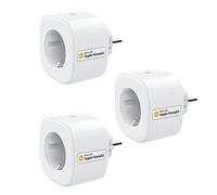 Meross Enchufe Inteligente WiFi 16A 3840W, Control de Voz, Paquete de 3 | Smart Plug con Control Remoto por App, Compatible con Apple HomeKit, Alexa, Google Assistant y SmartThings, 2,4GHz
