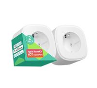 Meross Enchufe Inteligente, WiFi Enchufe Inteligente con Control Remoto, Compatible con Alexa, Google Assistant y SmartThings, WiFi Smart Plug 16A 3840W. Paquete de 2, Blanco