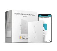 Meross Interruptor de Cortina Alexa, Interruptor de Persianas LED Inteligentes WiFi, Compatible con Apple HomeKit Siri, Alexa y Google Assistant, Necesita Cable Neutro, Upgrade Versión