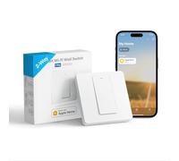 Meross Interruptor de Pared Inteligente, 2 Vías, 1 Canal, Wi-Fi Interruptor, Compatible con Apple HomeKit Siri, Alexa Echo, Google Home y SmartThings, MSS550XHK (Se Requiere un Cable Neutral).