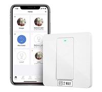 Meross Interruptor inteligente de encendido/apagado, interruptor bidireccional con conexión WiFi compatible con Alexa y Google Home, interruptor de pared con control remoto por voz