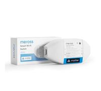 Meross Interruptor Inteligente Matter, 16A Interruptor WiFi con Matter Simple Setup (MSS) y Monitoreo de Energía, Universal DIY Compatible con Apple Home, Alexa y Google Home