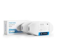 Meross Interruptor Inteligente Matter, 16A Interruptor WiFi con Matter Simple Setup (MSS) y Monitoreo de Energía, Universal DIY Compatible con Apple Home, Alexa y Google Home, 2PCS