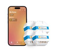 Meross Interruptor Inteligente WiFi, Interruptor de Luz Inteligente, Mini Interruptor de Pared, Control por Voz, Compatible con Apple HomeKit, Alexa, Google Home y SmartThings, Paquete de 4