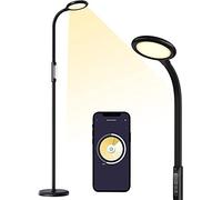 meross Lámpara de Pie LED Compatible con Apple HomeKit, Siri, Alexa y Google Home, Lámpara de Pie Desmontable 360°2700-6000K Regulable Control Remoto para Dormitorio (MSL610HK)