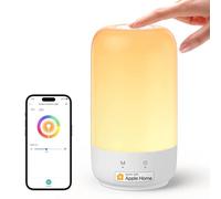 meross Lámpara LED de Mesa Inteligente, Lámpara de Noche WiFi Compatible con Apple HomeKit, Alexa y Google Home, Luz Nocturna Multicolores RGBWW, con Comando de Voz y Control Remoto, Solo 2,4 GHz WiFi