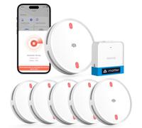 Meross Matter Detector de Humo con Hub MSH450, Alarma de Incendio WiFi