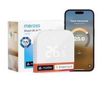 Meross Matter Termostato Calefaccion WiFi por Suelo Radiante Eléctrico, Termostato WiFi Compatible con HomeKit, Home Assistant, Alexa y Google Home, admite Control por Voz y Funciones de Temporizador