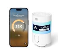 Meross Matter Termostato Calefaccion WiFi Requiere Hub, Termostato Inteligente Digital Inalámbrico con Control por Voz Alexa Google Siri, Programación Automática para Hogar