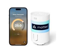 Meross Matter Termostato Calefaccion WiFi Requiere Hub, Termostato Inteligente Digital Inalámbrico con Control por Voz Alexa Google Siri, Programación Automática para Hogar
