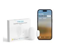 Meross Sensor de Puerta WiFi, Mini Inteligente para Ventana, Requiere Hub, Compatible con Apple Home, Alexa y Google Home, Alarma Antirrobo para Domótica