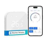 Meross Termostato Calefaccion WiFi para Calderas, Termostato WiFi para Calefacción por Suelo Radiante Agua, Termostato Inteligente de Pared Compatible con Alexa, Google Home, y SmartThings
