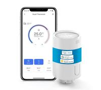 Meross Termostato Casa Termostato Programable Inteligente WiFi Calefacción Compatible con Apple HomeKit Siri Alexa y Google Assistant Control Remoto, M30 * 1,5 mm, 6 Adaptadores [Necesita Hub]