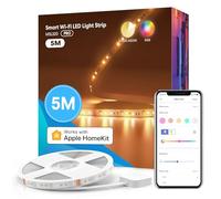 Meross Tiras LED WiFi, 5M RGBWW LED Tiras Inteligente, 2700K-6500K,Compatible con Apple HomeKit, Alexa y Google Assistant, Control con App y Mando a Distancia
