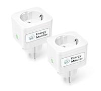 Meross - Toma conectada tipo F, 16 A, WiFi compatible con Alexa y Google Home, 2 tomas inteligentes con medición de consumo Bluetooth