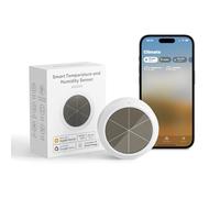 Meross WiFi Termómetro Higrómetro Inteligente, Control con App y Voz, Soporta Alerta y Notificación, Compatible con Apple HomeKit, Alexa, Google Home y SmartThings (Requiere Hub)