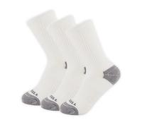 Merrell Calcetines acolchados ecológicos, hechos de material reciclado, amortiguación y soporte de arco, antiolor, color blanco, pequeño-mediano, paquete de 3
