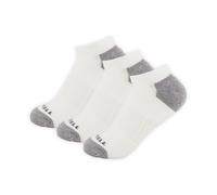 Merrell Calcetines de corte bajo acolchados ecológicos, hechos de material reciclado, amortiguación y soporte de arco, antiolor, blanco, mediano-grande, paquete de 3