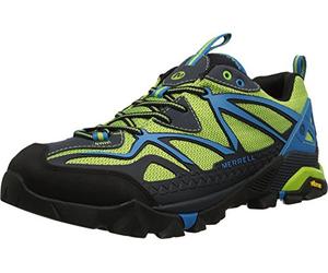Merrell Capra Sport, Zapatillas de Trekking y Senderismo Hombre, Multicolor Black Lime Green, 45 EU