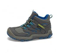 Merrell Chameleon 7 Access Mid WTRPF - Botas de senderismo unisex para niños, Gris/Azul, 1 Little Kid