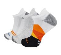 Merrell Men's and Women's Recycled Everyday Low Cut Tab Socks-3 Pair Pack-Repreve Mesh, Pestaña de Corte bajo, Color Negro, S-M Unisex Adulto