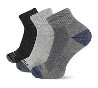Merrell Paquete de 3 Acolchados para Senderismo (Calcetines Bajos/Cuarto/tripulación) Casual, Charcoal Black (Quarter), M/L (Pack de 3) para Hombre